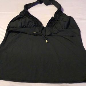 Two piece black bathing suit